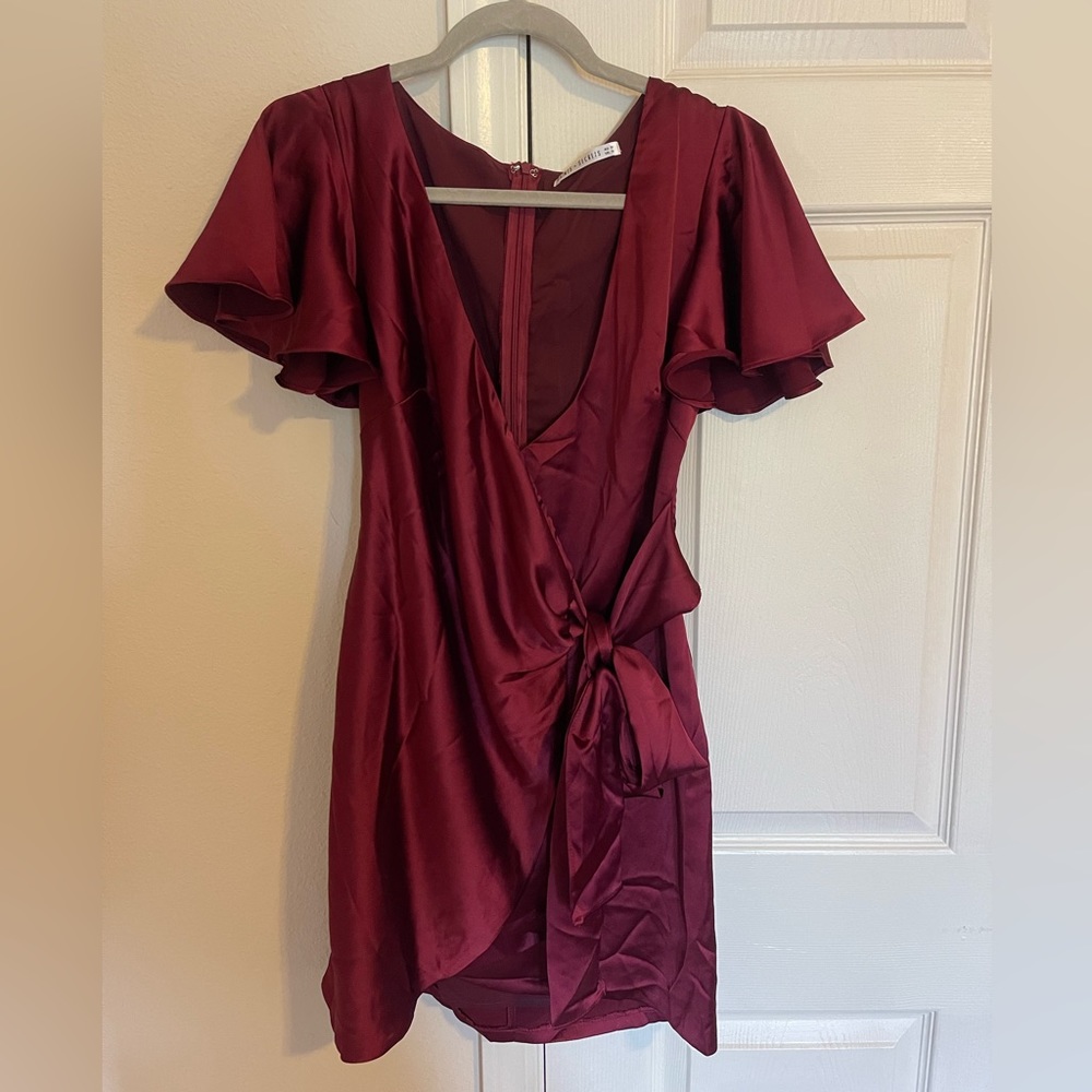 Maroon Wrap Dress